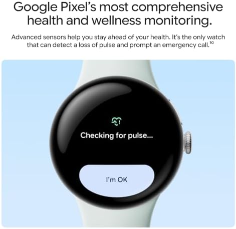 Google Pixel Watch 5 (41mm) - Android Smartwatch - Fog - Wi-Fi Gemini Intelligence, domed display, comprehensive health and fitness tracking