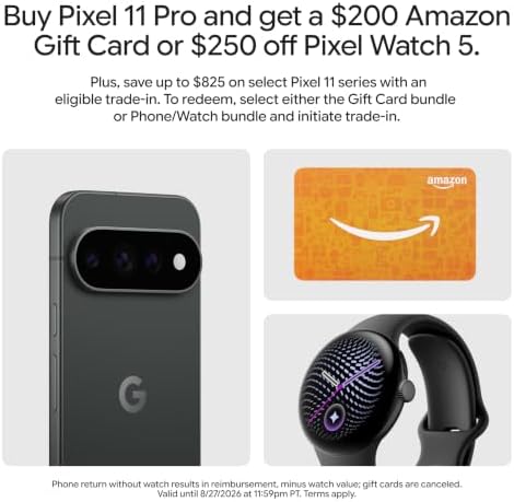 Google Pixel 11 Pro - Obsidian 1 TB & Pixel Watch 5 Obsidian 41mm WiFi
