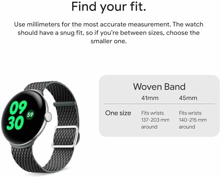 Google Pixel Watch Woven Band - Compatible with Gen 1, 2, 3, and 4 41mm Watches - Indigo