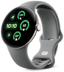 Google Pixel Watch 3 (41 mm) - Android smartwatch with Heart Rate Tracking, Advanced Running from Fitbit, Fitness Insights, 24-Hour Battery - Champagne Gold Aluminium case - Hazel Band - LTE
