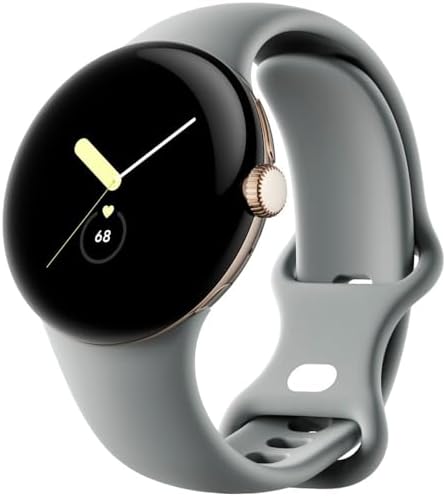 Google | Pixel Watch | Android Smartwatch with Fitbit Activity Tracking | Fitness and Sleep Tracker with Heart Rate Tracker | 41mm | Supports LTE (Gold case w/Hazel Active Band) (Renewed)