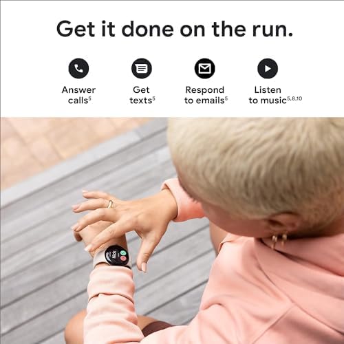 Google | Pixel Watch | Android Smartwatch with Fitbit Activity Tracking | Fitness and Sleep Tracker with Heart Rate Tracker | 41mm | Supports LTE (Polished Silver case w/Chalk Active Band) (Renewed)
