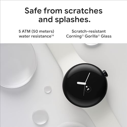 Google | Pixel Watch | Android Smartwatch with Fitbit Activity Tracking | Fitness and Sleep Tracker with Heart Rate Tracker | 41mm | Supports LTE (Polished Silver case w/Chalk Active Band) (Renewed)