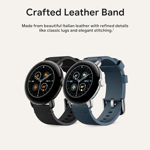 Google Pixel Watch Crafted Leather Band - Obsidian - Large