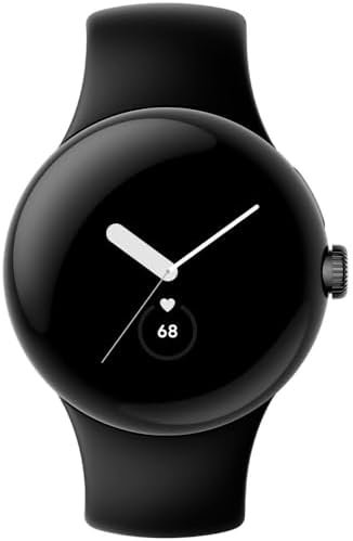 Google | Pixel Watch | Android Smartwatch with Fitbit Activity Tracking | Fitness and Sleep Tracker with Heart Rate Tracker | 41mm | Supports LTE (Matt Black case w/Black Active Band) (Renewed)