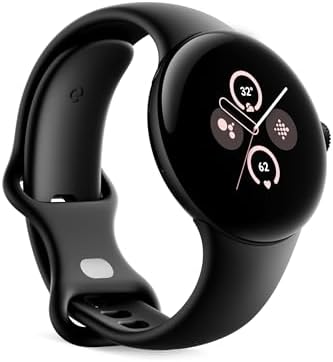 Google Pixel Watch 2 with the Best of Fitbit and Google - Heart Rate Tracking, Stress Management, Safety Features - Android Smartwatch, Matte Black Aluminum Case, Obsidian Active Band - LTE (Renewed)