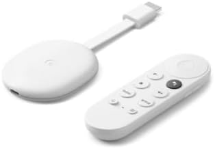Google Chromecast with Google TV (4K)- Streaming Stick Entertainment with Voice Search - Watch Movies, Shows, and Live TV in 4K HDR - Snow