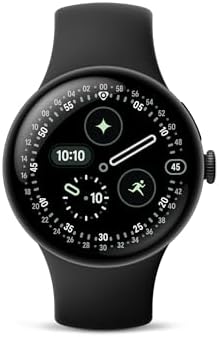Google Pixel Watch 4 (45mm) - Smartwatch - Obsidian Active Band - Wi-Fi Android smartwatch, heart rate, fitness, and sleep tracking, 30-hour battery, Gemini built in, water resistant
