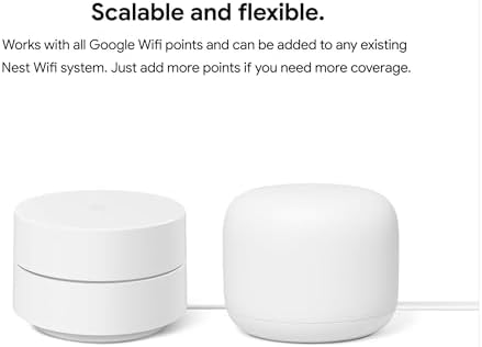 Google WiFi - AC1200 - Mesh WiFi System - WiFi Router - 3000 Sq Ft Coverage - 2 Pack