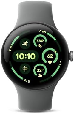 Google Pixel Watch 3 (45mm) 2024 Model - Android Smartwatch, Heart Rate Tracking, Fitbit Advanced Running, Fitness Insights, 24-Hour Battery - Matte Hazel Aluminum Case - Hazel Band - Wi-Fi