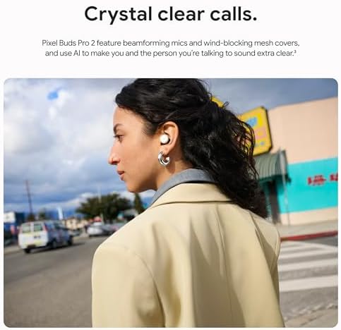 Google Pixel Buds Pro 2 - Wireless Bluetooth Earbuds - Porcelain Pro-level Active Noise Cancellation, help from Gemini, twist-to-adjust fit, 30-hour battery, Adaptive Audio