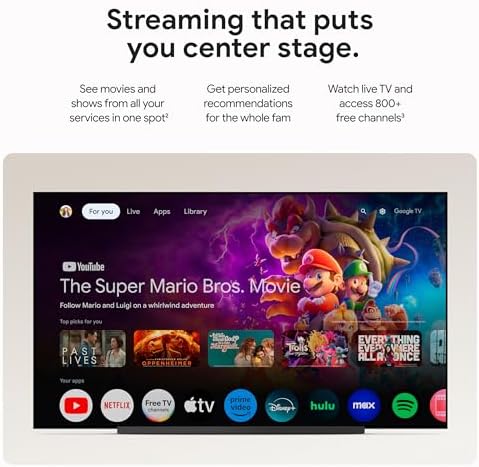 Google TV Streamer 4K - Fast Streaming Entertainment on Your Device with Voice Search Remote - Watch Movies, Shows, Live, and Netflix in HDR - Smart Home Control - 32 GB of Storage - Hazel
