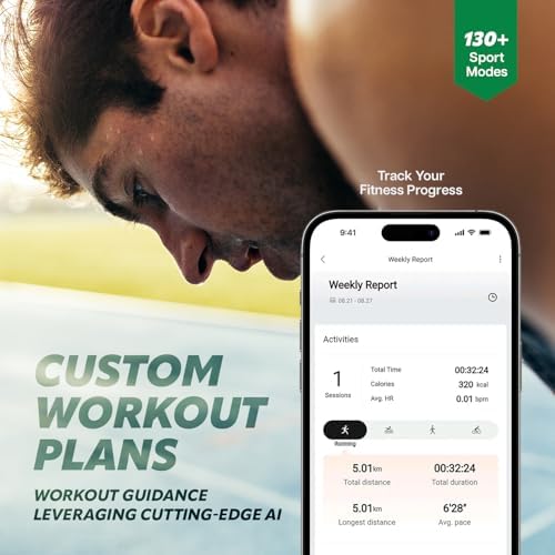 Amazfit Active Edge Smart Watch with Stylish Rugged Sport & Fitness Design, GPS, AI Health Coach for Gym, Outdoor, Workouts & Exercise, 16 Days Battery, 10 ATM Water Resistant, Mint Green (Renewed)