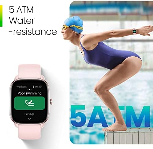 Amazfit GTS 4 Mini Smart Watch for Women Men, Alexa Built-in, GPS, 120+ Sport Modes, 15-Day Battery Life, Heart Rate Blood Oxygen Monitor, Android iPhone Compatible-Pink (Renewed)