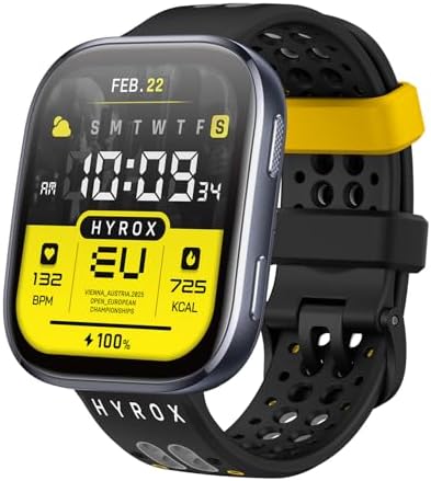 Amazfit Official Hyrox 22mm Silicone Replacement Strap for Various Models Compatible with Balance 2, Balance, Bip 6, T-Rex 3, Cheetah Pro, Bip 5, Cheetah, GTR 4