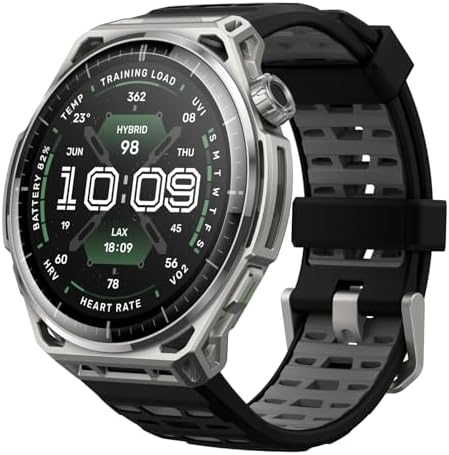 Amazfit Balance 3 Smart Watch, 1.5" AMOLED Sapphire Glass, iOS/Android 48mm, 21-Day Battery, Stainless Steel Case, Dual-Band GPS, Flashlight, Water-Resistant, 64GB, Offline Maps, 180 Sports Modes