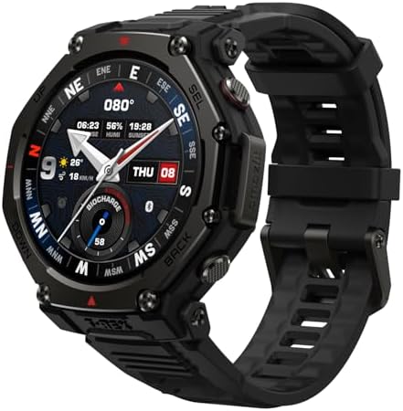 Amazfit T-Rex 3 Pro Smart Watch, 1.5" AMOLED Sapphire Glass, iOS/Android 48mm, 25-Day Battery, Dual-Band GPS, Flashlight, Water-Resistant, Titanium Bezel, Rugged/Military Style, Offline Maps