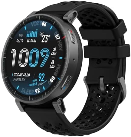 Amazfit Active Max Smart Watch, 1.5" AMOLED Display, GPS, iOS/Android 48mm, 25-Day Battery, GPS, Water-Resistant, 4GB Storage, Offline Maps, 170+ Sport Modes, Heart Rate & Sleep Fitness Tracker