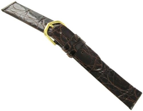 20mm Town and Country Genuine Crocodile Brown MA59 Watch Band Long