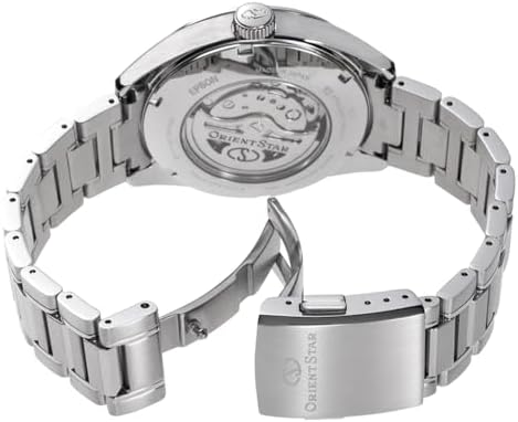 Orient Star Open Heart Blue Gradation Mother of Pearl Sapphire Crystal Watch RE-BY0004A