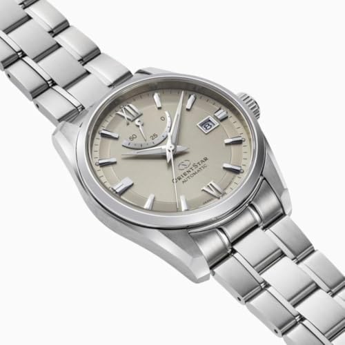 Orient Star Contemporary Men's Automatic Watch in Silver Colour with Stainless Steel Strap, Water Resistance: 10 Bar, Case Diameter: 38.5 mm, RE-AU0110N00B