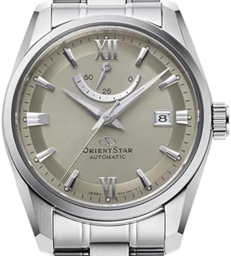 Orient Star Contemporary Men's Automatic Watch in Silver Colour with Stainless Steel Strap, Water Resistance: 10 Bar, Case Diameter: 38.5 mm, RE-AU0110N00B