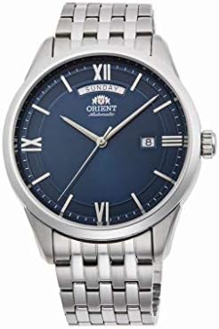 Orient Mechanical Contemporary Day-Date Sunray Blue Dial Steel Watch RA-AX0004L