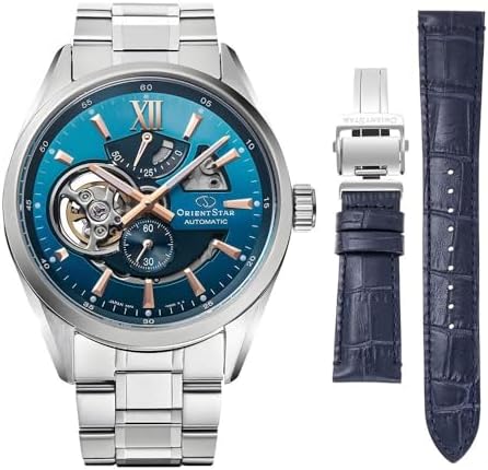Orient Star Semi Skeleton Limited Edition Turquoise Blue Gradation Watch RE-AV0122L