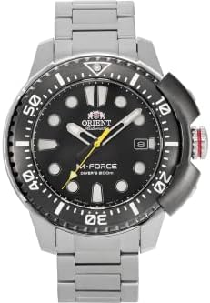 Orient M-Force AC0L Stainless Steel Japanese Automatic/Hand Winding ISO 6425 Compliant 200 Meter Diver's Watch with Anti-Reflective Sapphire Crystal Model: RA-AC0L001B00B