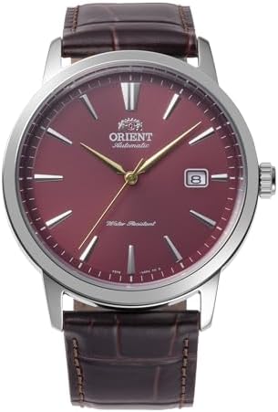 Orient Bambino RA-AC0F15R30B Automatic Men’s Watch – European Exclusive, Sapphire Crystal, Rose Gold-Tone Case, Brown Sunburst Dial, Leather Strap, Exhibition Caseback