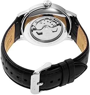 ORIENT RA-AK0701S Men's Bambino Version 8 Leather Band White Dial Multifunction Automatic Watch