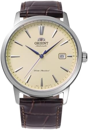 Orient Bambino RA-AC0F16S30B Automatic Men’s Watch – European Exclusive, Sapphire Crystal, White Dial, Stainless Steel Case, Leather Strap, 41.6 mm, Exhibition Caseback