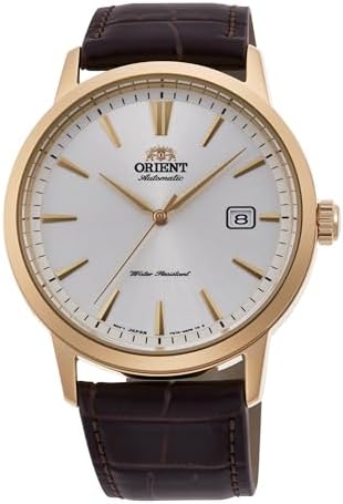 Orient RA-AC0F04S10B Men's Analogue Automatic Watch with Leather Strap, Brown, Strap.