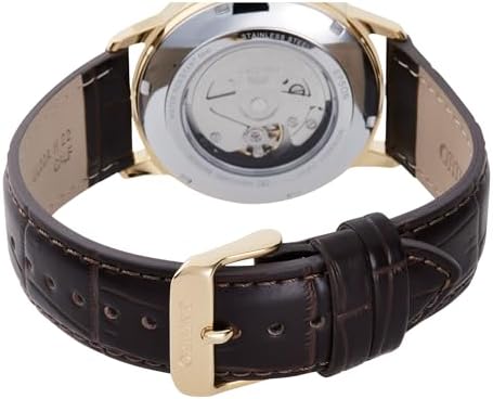 Orient RA-AC0F04S10B Men's Analogue Automatic Watch with Leather Strap, Brown, Strap.