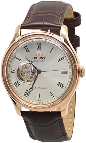 Orient Men's 43mm Brown Leather Band Steel Case Automatic Silver-Tone Dial Analog Watch FAG00001S0