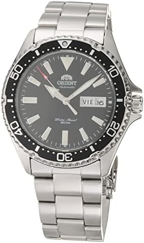 Orient RA-AA0001B Men's Kamasu Stainless Steel Black Bezel Black Dial Automatic Dive Watch