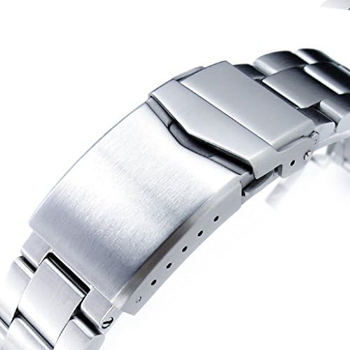 MiLTAT Watch Band compatible with Seiko Orient Mako II, Ray II, 22mm Super-O Boyer Solid Screw-Links