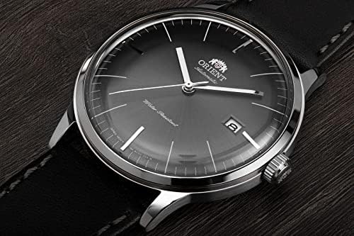 Orient Mens Analogue Automatic Watch with Leather Strap FAC0000CA0, Silver-Black-Grey, Strap