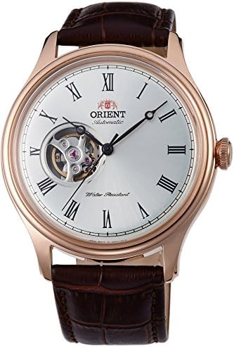 ORIENT Open Heart Men's Automatic Manual Winding Mechanical Classic Leather Band Skeleton Dial Wrist Watch