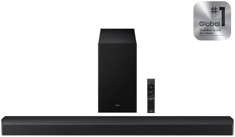 Samsung B-Series Soundbar (HW-B750F), 5.1 ch Subwoofer (2025), with Wireless Subwoofer, DTS Virtual:X 3D Audio, Q-Symphony & Game Mode for Immersive TV & Movies