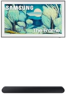 Samsung 43-Inch Class The Frame LS03F 4K QLED Smart TV (2025 Model) Modern Frame Design, NQ4 AI Gen2 Processor + SAMSUNG S60D 5.0ch Soundbar w/Wireless Dolby Atmos Audio, All-in-One Design, HW-S60D/ZA