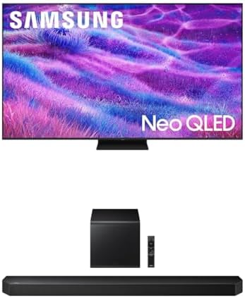 Samsung 55-Inch Class Neo QLED 4K QN80F Series, Vision AI, Mini LED Smart TV (2025 Model, 55QN80F) Neo Quantum HDR + Samsung Q800F 5.1.2ch Q Series Soundbar (HW-Q800F, 2025)