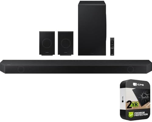 Samsung (Refurbished) HW-Q990D Q-Series 11.1.4 ch. Wireless Dolby Soundbar with Q-Symphony (2024) Bundle with 2 Year Enhanced Protection Pack (Renewed)