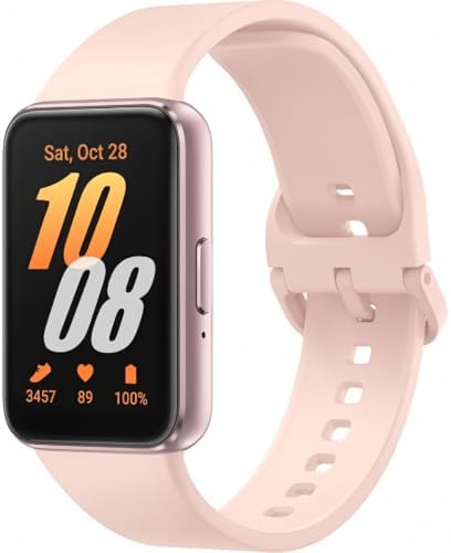 SAMSUNG Galaxy FIT 3 [2024] 1.6" AMOLED Display | 14 Days Battery Life | 100+ Watchfaces | 100+ Exercise Modes | International Model - (Pink) (Renewed)