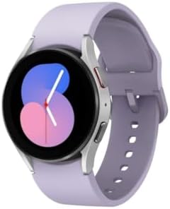 Samsung Galaxy Watch 5 40mm LTE Smartwatch, US Version, Silver Bezel w/ Purple Band (Renewed)