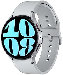 SAMSUNG Galaxy Watch 6 44mm Bluetooth Smartwatch w/ Fitness Tracker, Personalized HR Zones, Advanced Sleep Coaching, Heart Monitor, BIA Sensor, Biggest Screen, US Version, Silver (Renewed)