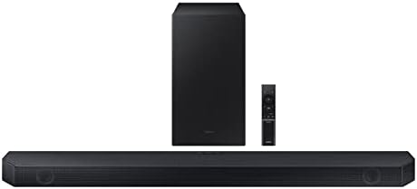 SAMSUNG HW-Q60C 3.1ch Soundbar w/Dolby Audio, Q-Symphony, Adaptive Sound Lite, HDMI eARC, Game Mode, Bluetooth, Tap Sound, Wireless Surround Sound Compatible, Black