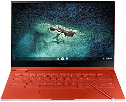 SAMSUNG 13.3" Galaxy Chromebook Laptop Computer w/ 256GB Storage, 8GB RAM, 4K AMOLED Touchscreen Display, HD Intel Core I-5 Processor, Ultra Slim, US Warranty, Fiesta Red