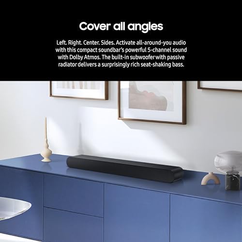 SAMSUNG S60D 5.0ch Soundbar w/Wireless Dolby Atmos Audio, All-in-One Design, Q-Symphony, SpaceFit Sound Pro, Adaptive Sound, Game Mode Pro with Alexa Built-in, HW-S60D/ZA