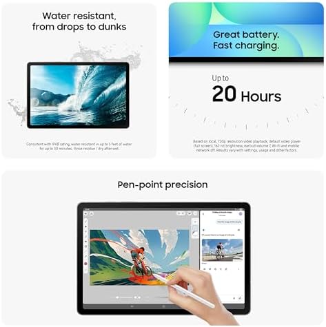 Samsung Galaxy Tab S10 FE 128GB WiFi Android Tablet, US Version, Silver